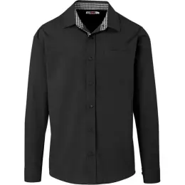 Mens Long Sleeve Warrington Shirt Black Front